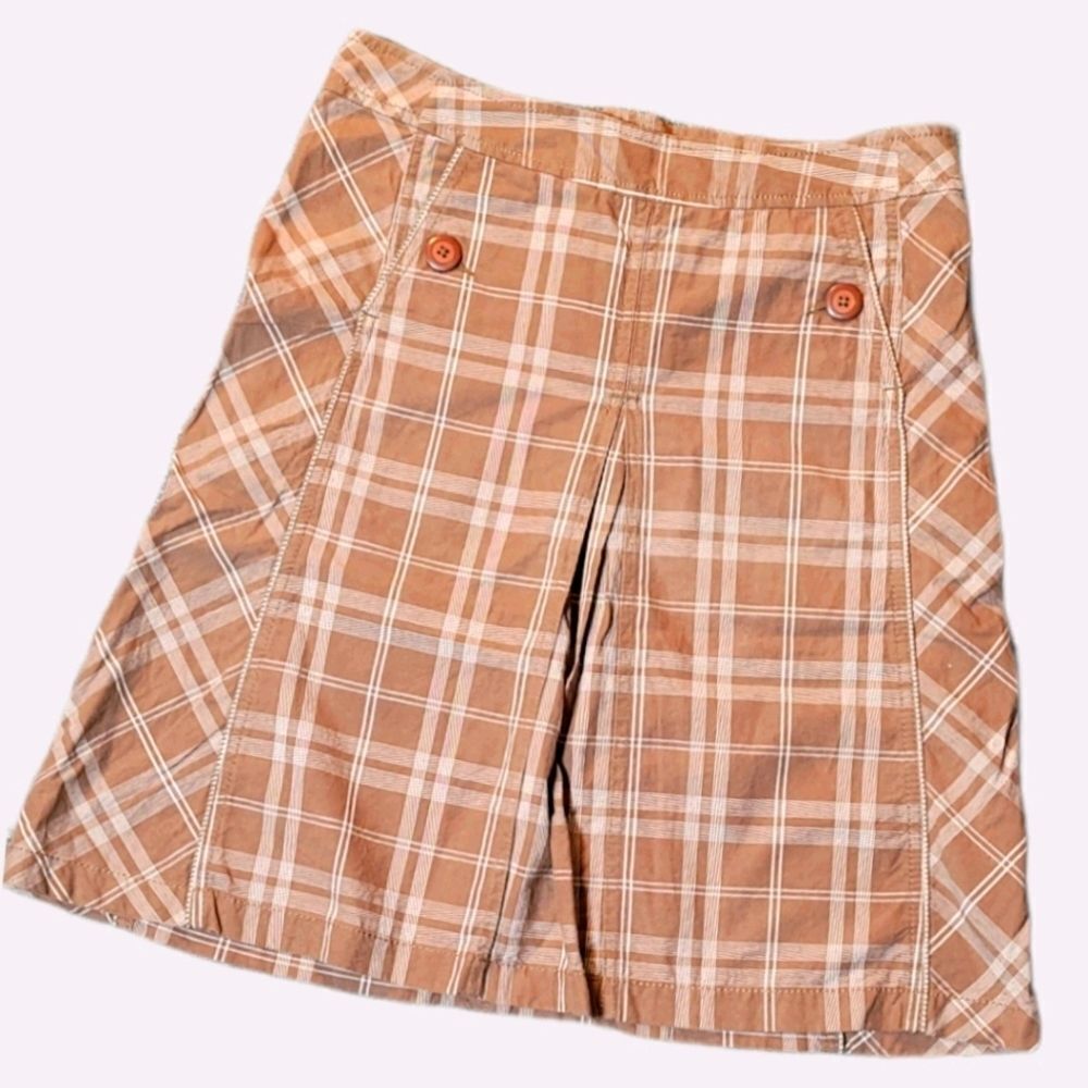 Merona Plaid & pleated A Frame Skirt size 6